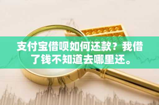支付宝借呗如何还款？我借了钱不知道去哪里还。