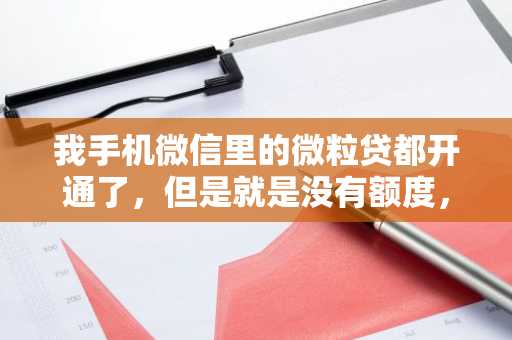 我手机微信里的微粒贷都开通了，但是就是没有额度，这是为什么啊？