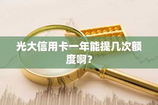 光大信用卡一年能提几次额度啊？