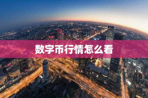 数字币行情怎么看