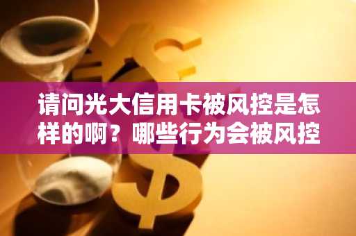 请问光大信用卡被风控是怎样的啊？哪些行为会被风控啊？