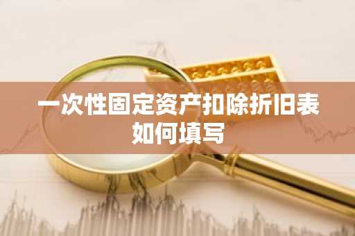 一次性固定资产扣除折旧表如何填写