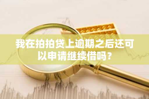 我在拍拍贷上逾期之后还可以申请继续借吗？