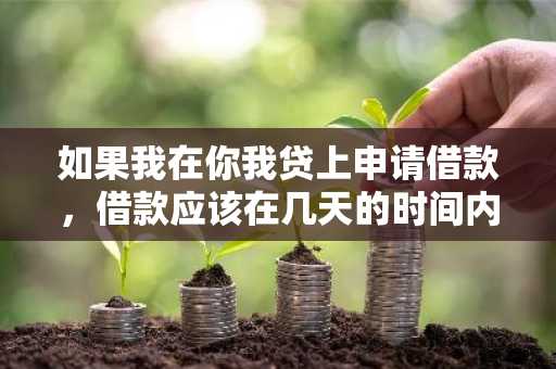 如果我在你我贷上申请借款，借款应该在几天的时间内到账呢？