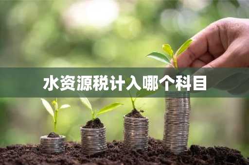 水资源税计入哪个科目