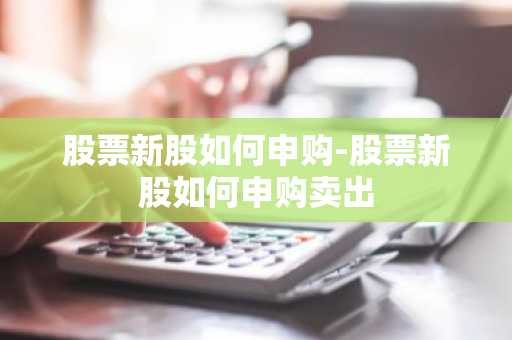 股票新股如何申购-股票新股如何申购卖出
