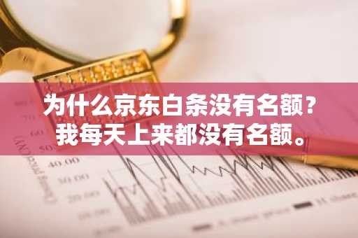 为什么京东白条没有名额？我每天上来都没有名额。