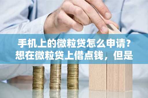 手机上的微粒贷怎么申请？想在微粒贷上借点钱，但是找不到它。