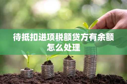 待抵扣进项税额贷方有余额怎么处理