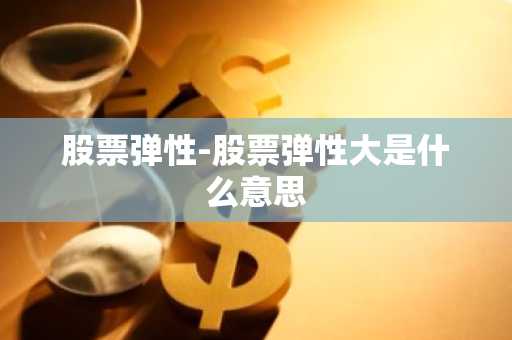 股票弹性-股票弹性大是什么意思