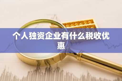 个人独资企业有什么税收优惠