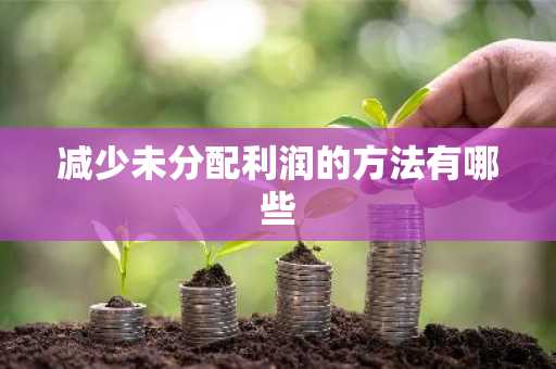 减少未分配利润的方法有哪些