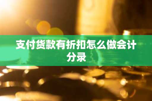支付货款有折扣怎么做会计分录