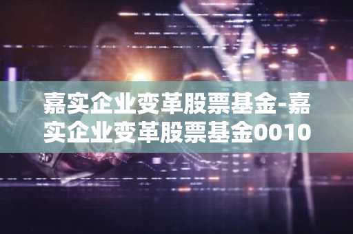 嘉实企业变革股票基金-嘉实企业变革股票基金001036