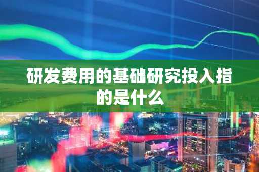 研发费用的基础研究投入指的是什么