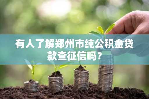 有人了解郑州市纯公积金贷款查征信吗？