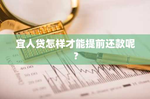 宜人贷怎样才能提前还款呢？