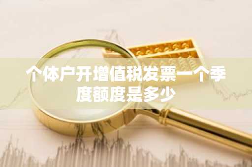 个体户开增值税发票一个季度额度是多少