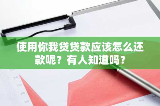 使用你我贷贷款应该怎么还款呢？有人知道吗？