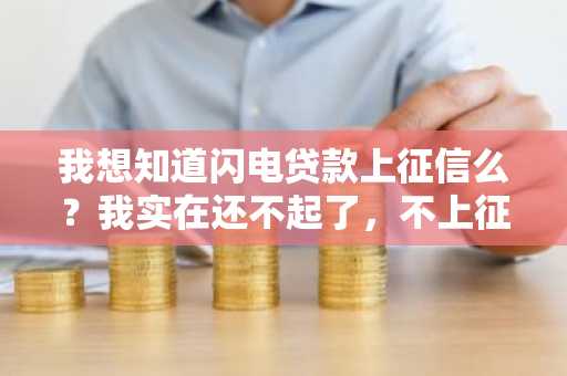 我想知道闪电贷款上征信么？我实在还不起了，不上征信我就不还了。