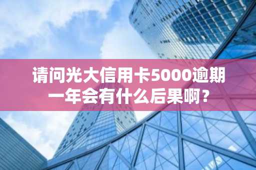 请问光大信用卡5000逾期一年会有什么后果啊？