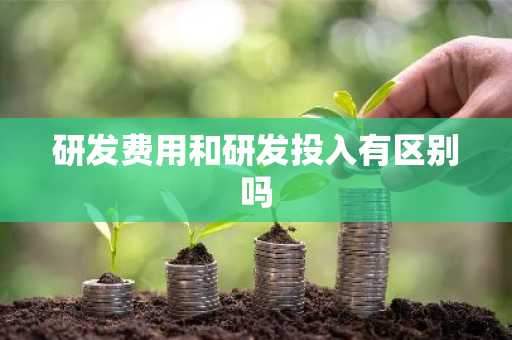 研发费用和研发投入有区别吗