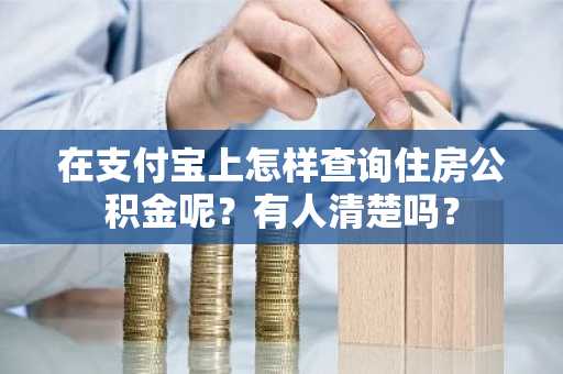 在支付宝上怎样查询住房公积金呢？有人清楚吗？