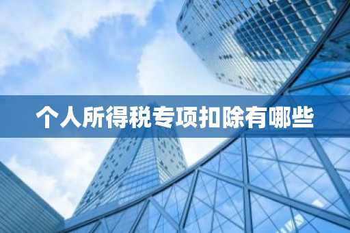 个人所得税专项扣除有哪些