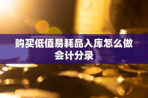 购买低值易耗品入库怎么做会计分录