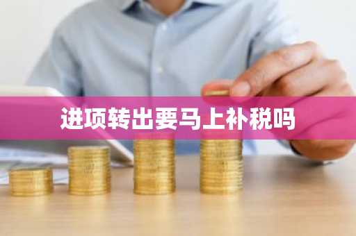 进项转出要马上补税吗