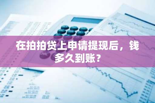 在拍拍贷上申请提现后，钱多久到账？