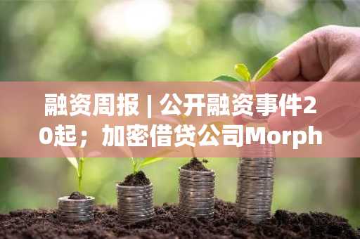 融资周报 | 公开融资事件20起；加密借贷公司Morpho完成5000万美元战略融资，Ribbit Capital领投