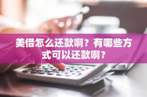 美借怎么还款啊？有哪些方式可以还款啊？