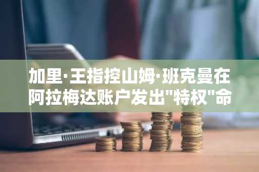 加里·王指控山姆·班克曼在阿拉梅达账户发出"特权"命令，引起美国金融交易所关注