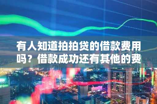 有人知道拍拍贷的借款费用吗？借款成功还有其他的费用吗？