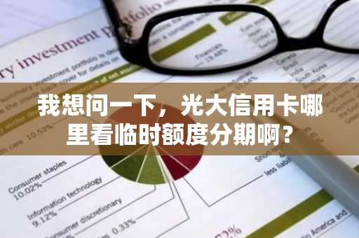 我想问一下，光大信用卡哪里看临时额度分期啊？
