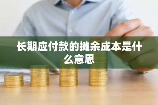 长期应付款的摊余成本是什么意思