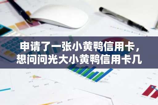 申请了一张小黄鸭信用卡，想问问光大小黄鸭信用卡几天能下卡？