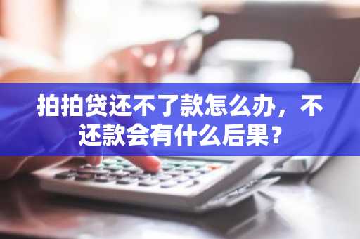 拍拍贷还不了款怎么办，不还款会有什么后果？