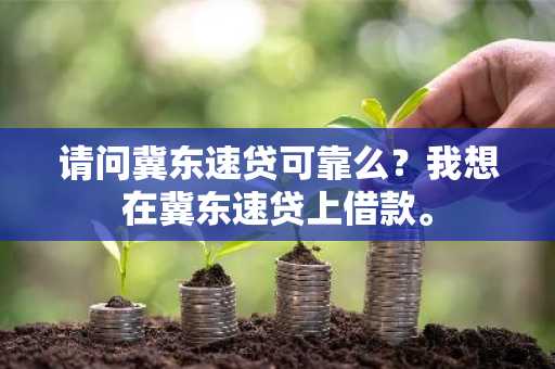 请问冀东速贷可靠么？我想在冀东速贷上借款。