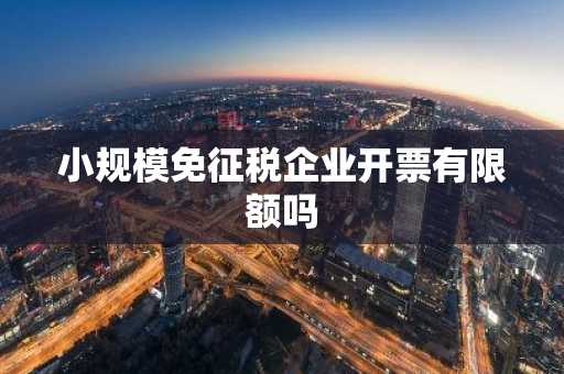 小规模免征税企业开票有限额吗