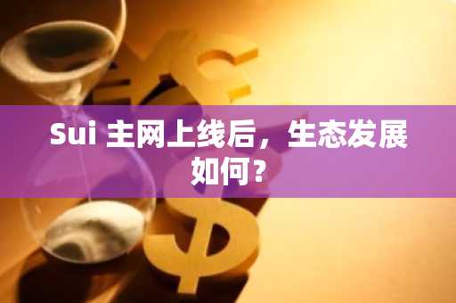 Sui 主网上线后，生态发展如何？