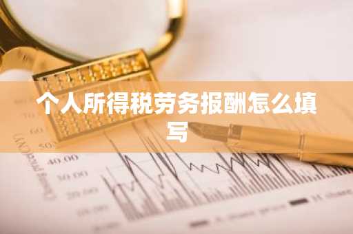 个人所得税劳务报酬怎么填写