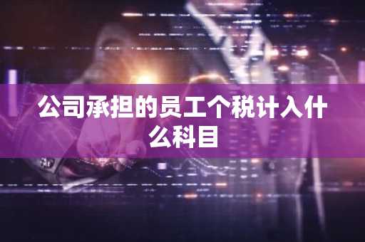 公司承担的员工个税计入什么科目