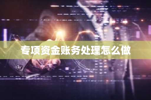 专项资金账务处理怎么做