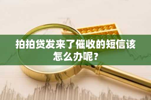 拍拍贷发来了催收的短信该怎么办呢？