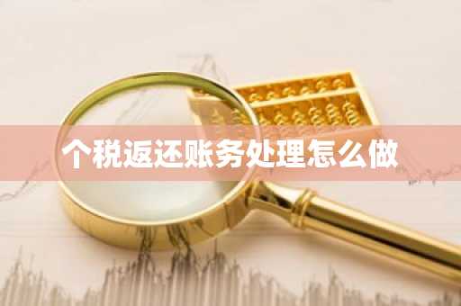 个税返还账务处理怎么做