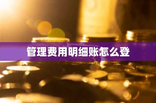 管理费用明细账怎么登