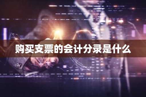 购买支票的会计分录是什么