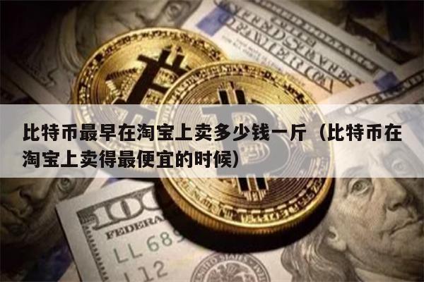 比特币最早在淘宝上卖多少钱一斤（比特币在淘宝上卖得最便宜的时候）